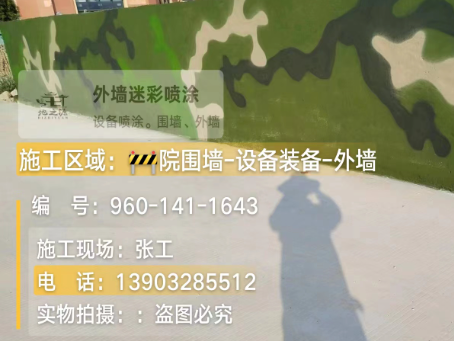 通州 迷彩漆喷涂价格（按平方米计费）